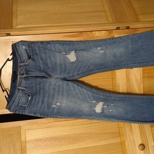 Risen distressed denim